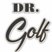 Dr. Golf Funny Design voor golfliefhebbers Sticker (Voorkant)