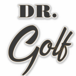 Dr. Golf Funny Design voor golfliefhebbers Sticker