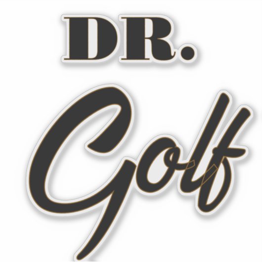 Dr. Golf Funny Design voor golfliefhebbers Sticker (Voorkant)