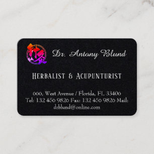 Dr. Herbalist en Acupuncturist Minimalist Simple Visitekaartje