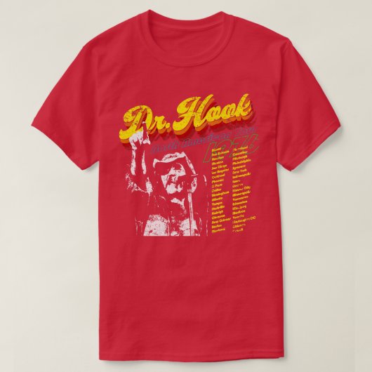 Dr. Hook Noord-Amerikaanse Tour T-shirt (Design voorkant)