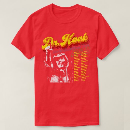 Dr. Hook Noord-Amerikaanse Tour T-shirt (Design voorkant)