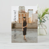  Dr. In The House Graduation Announcement  Kaart (Staand voorkant)