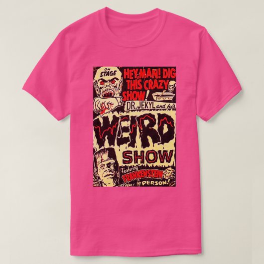 DR. JEKYL EN ZIJN VREEMDE SHOW  HORROR T-SHIRT (Design voorkant)