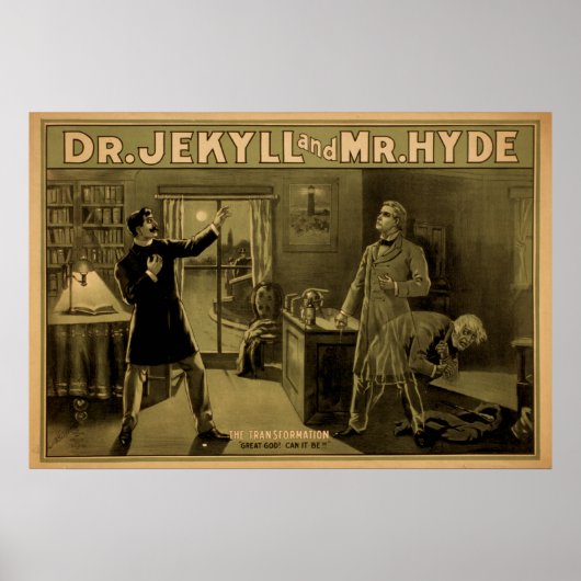 Dr. JEKYLL & de heer HYDE Play Act VAUDEVILLE Post Poster (Voorkant)