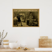 Dr. JEKYLL & de heer HYDE Play Act VAUDEVILLE Post Poster (Keuken)