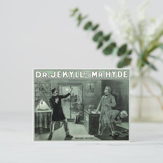 Dr. Jekyll en de heer Hyde 1880 Briefkaart (Staand voorkant)
