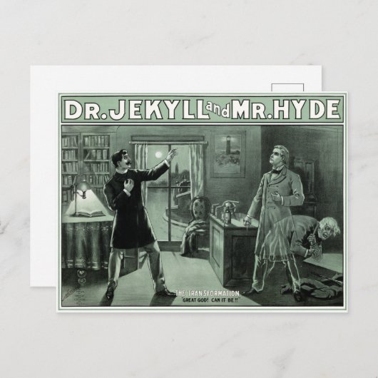 Dr. Jekyll en de heer Hyde 1880 Briefkaart (Voorkant / Achterkant)