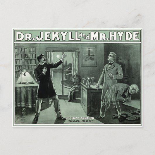 Dr. Jekyll en de heer Hyde 1880 Briefkaart (Voorkant)