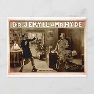 Dr. Jekyll en de heer Hyde  Illustratie 1880 Briefkaart