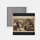 Dr. Jekyll en de heer Hyde Illustratie 1880 Magneet (Voorkant / Achterkant)