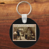 Dr. Jekyll en de heer Hyde Illustratie 1880 Sleutelhanger (Voorkant)