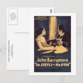 Dr. Jekyll en de heer Hyde Silent Horror Movie Briefkaart (Voorkant / Achterkant)