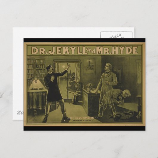 Dr. Jekyll en de heer Hyde Theatrical Poster 1880 Briefkaart (Voorkant / Achterkant)