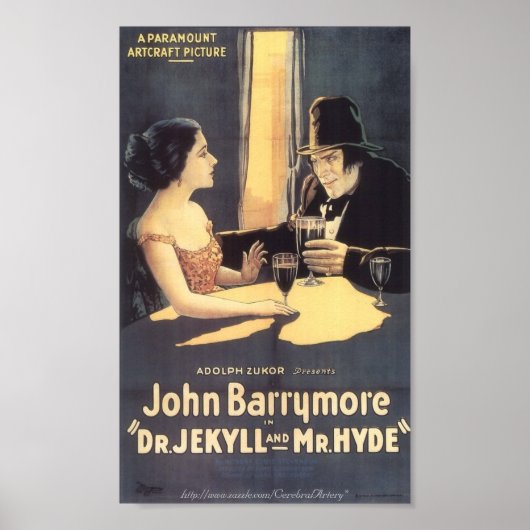 Dr. Jekyll en Mr. Hyde (1920) Movie Poster (Voorkant)