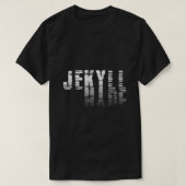 Dr Jekyll Mr Hyde Cool Graphic Text Design Hallowe T-shirt (Design voorkant)