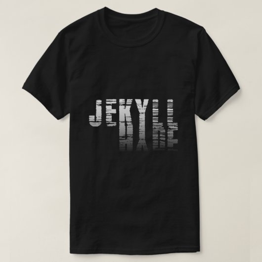 Dr Jekyll Mr Hyde Cool Graphic Text Design Hallowe T-shirt (Design voorkant)