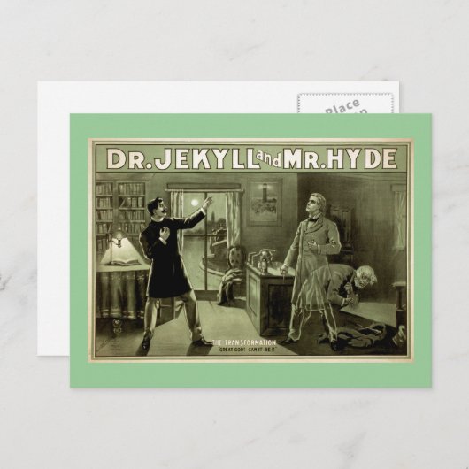 Dr. Jekyll  Theater Poster Briefkaart (Voorkant / Achterkant)