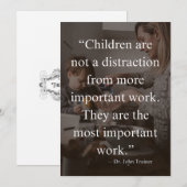 Dr. John Trainer Inspirerend Quote, moederschap (Voorkant / Achterkant)