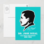 Dr. Jose Rizal @ 150th Birth Jubileum Souvenirs Briefkaart (Voorkant / Achterkant)