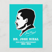 Dr. Jose Rizal @ 150th Birth Jubileum Souvenirs Briefkaart (Voorkant)