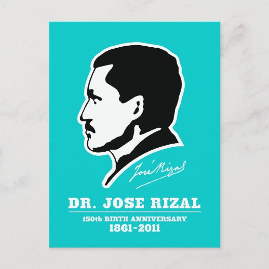 Dr. Jose Rizal @ 150th Birth Jubileum Souvenirs Briefkaart (Voorkant)