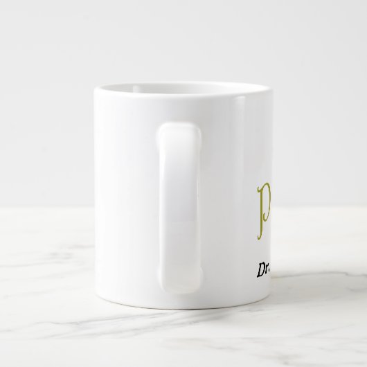 Dr. (Jouw naam) PhD Afstuderen Grote Koffiekop (Achterkant)