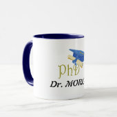 Dr. (Jouw naam) PhD Afstuderen Mok (Voorkant links)