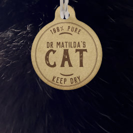  Dr. Kat Naam Adres Funny Pet ID Cat Label Huisdierpenning