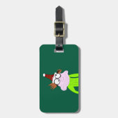 Dr. LeBrick Bah Humbug kerstmis Bagagelabel (Voorkant verticaal)