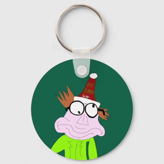 Dr. LeBrick Bah Humbug kerstmis Sleutelhanger (Voorkant)