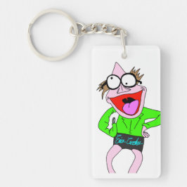 Dr. LeBrick draagt korte sleutelhanger