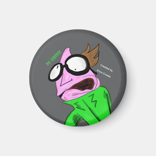 Dr. LeBrick stare puppet Magneet (Voorkant)