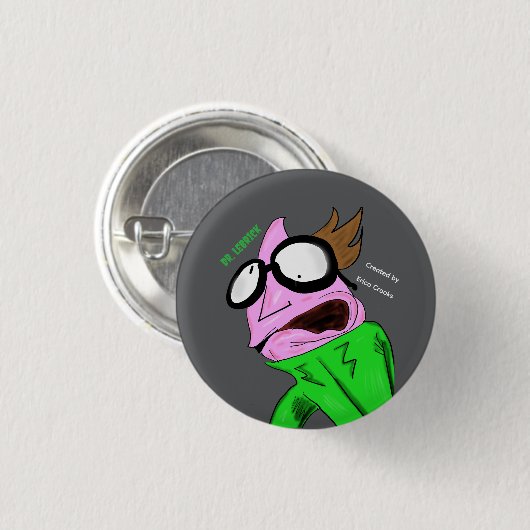 Dr. LeBrick stare puppet Ronde Button 3,2 Cm (Voorkant /achterkant)