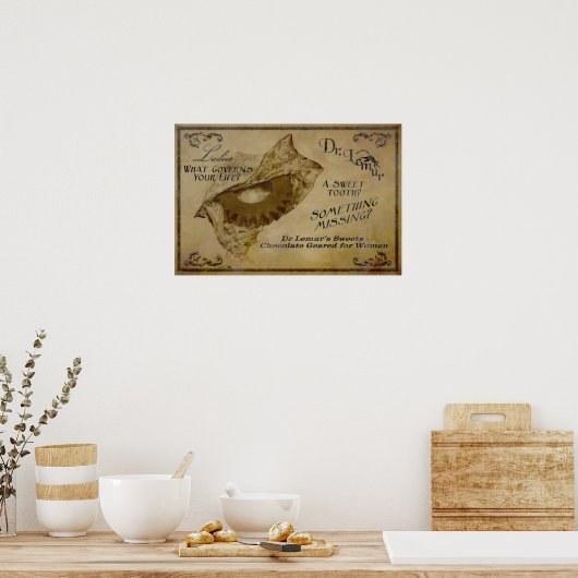 Dr. Lemur's chocolade Poster (Keuken)
