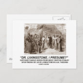 "Dr Livingstone, ik neem aan" Briefkaart (Voorkant / Achterkant)