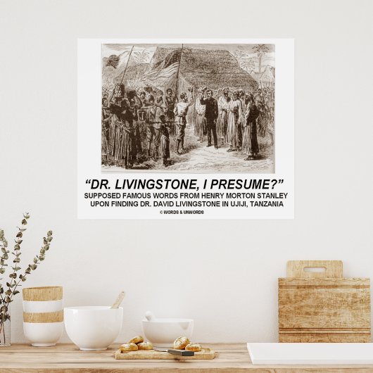 Dr Livingstone, neem ik aan? Poster (Keuken)