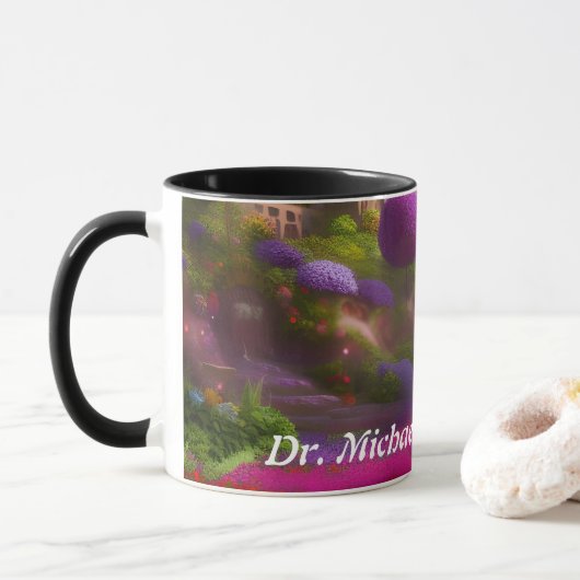 Dr. Michael's Morning Tea Gepersonaliseerd Aanpass Mok (Met donut)