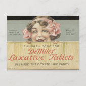 Dr. Miles Laxative Tablets Ephemera Briefkaart (Voorkant)
