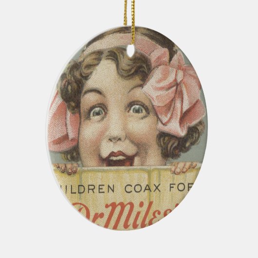 Dr. Miles Laxative Tablets Ephemera Keramisch Ornament (Rechts)