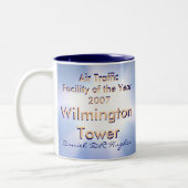 DR-naam - Gepersonaliseerd Tweekleurige Koffiemok (Links)