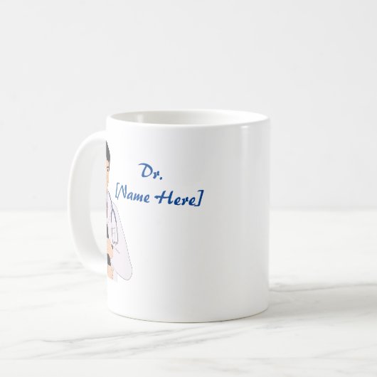 Dr. Name Custom Best Doctor Gift Coffee Mok (Voorkant links)