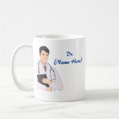 Dr. Name Custom Best Doctor Gift Coffee Mok (Links)