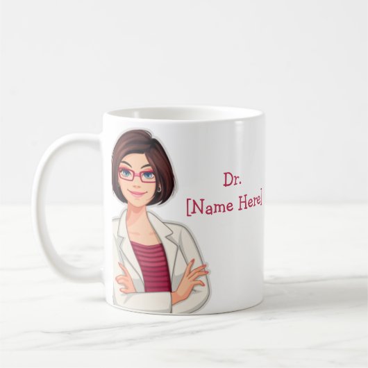 Dr. Name Custom Best Doctor Gift Coffee Mok (Links)