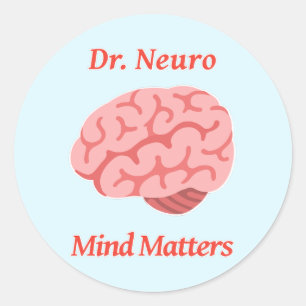 Dr. Neuro Mind Matters Ronde Sticker
