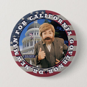 Dr. Newman voor CA Gouverneur Button