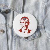 Dr. Obama red Ronde Button 4,0 Cm (In situ)