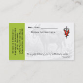 Dr. Oberle Visitekaartje (Achterkant)