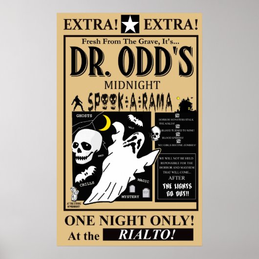 Dr., Odd's Spook-A-Rama Poster (Voorkant)