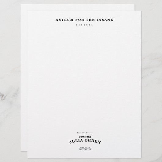 Dr. Ogden Stationery (Voorkant / Achterkant)